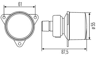 Hella Breedtelicht Rond Inbouw Wit