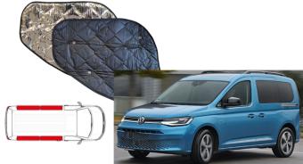 Raamisolatie Volkswagen Caddy vanaf 2021 (4 delig) Black Line woongedeelte korte wielbasis