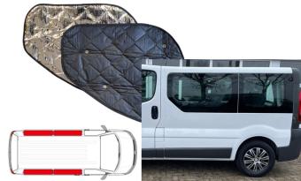 Raamisolatie Renault Trafic/Vivaro 2002-2014 (4 delig Woonruimte) Black line