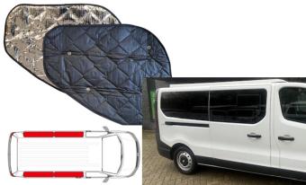 Raamisolatie Renault Trafic/Vivaro Vanaf 2015 Black line Woongedeelte 4 delig