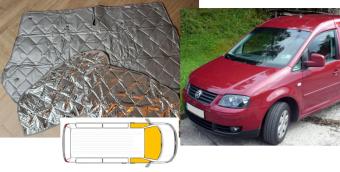 Raamisolatie Volkswagen Caddy 2004-2020 Grijs 3 Delig