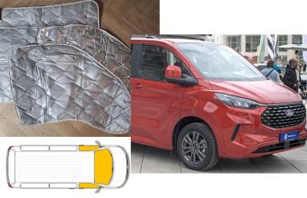 Raamisolatie Ford Tourneo Custom Vanaf 2023 Grijs 3 Delig