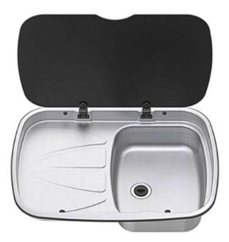 Thetford spoelbak Argent links aanrecht