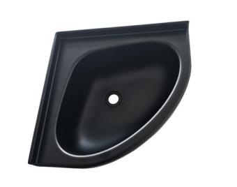 Hoekwasbak OVAAL 34.5 mm x 34.5 mm Zwart
