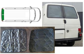 Raamisolatie Volkswagen T4 Achterdeuren 2 delige set Grijs