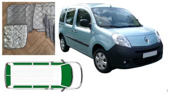 Raamisolatie Renault Kangoo bj 2008-2021 Cabine + achterzijde 8 delige set +deuren