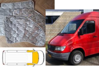 Raamisolatie Mercedes Sprinter 1995-2006 Grijs 3 Delig