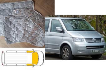Raamisolatie Volkswagen T5 of T6 Grijs 3 Delig