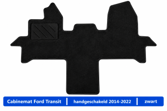 Cabinemat Ford Transit handgeschakeld 2014-2022 | zwart