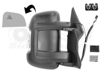 Buitenspiegel Fiat, Peugeot, Citroen, Rechts, Elektrisch, Verwarmd, Side assist, Ant+DAB 16W (2006-heden)  KORTE ARM