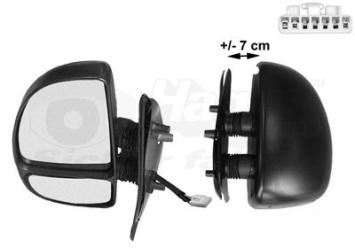 Buitenspiegel Fiat, Peugeot, Citroen, Links, Elektrisch, Verwarmd, (2000-2006) KORTE ARM