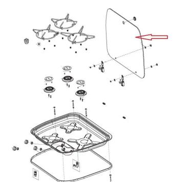 Dometic CE99-ZF/DF/VF Glasdeksel 407149772