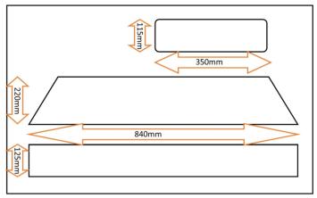Opbergbak voor de schuifdeur (RECHTS) voor VW T5 en T6 en T6.1 (zwart)