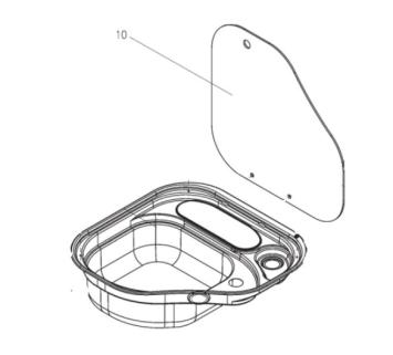 Dometic Glasplaat Zwart CE04-CSK EK Serie