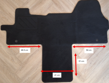 Cabinemat Fiat Ducato camper Mat vanaf bouwjaar 2006-2021 (Zwart)