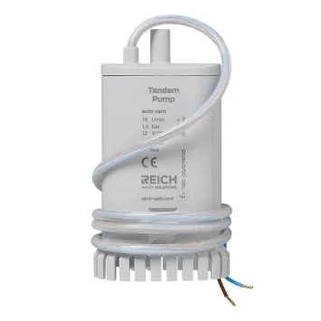 Reich Dompelpomp Twin met Ontluchting + Zeef UniQuick 12V-19L