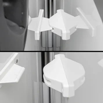 Onderzijde deurvanger wit voor caravan/camper