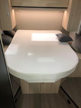 Dexitex - Queensbed Hoeslaken Set - 1 Hoeslaken wit + 1 Matrasbeschermer - Caravan Queen size bed - Camper Queensbed - Oeko-