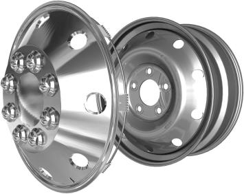 Wieldoppen 15 Inch Fiat Ducato of Mercedes Sprinter Chroom Bol 4 stuks