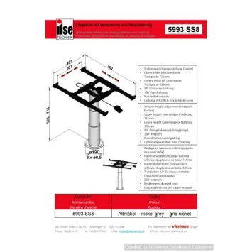 Ilse Lifttafelpoot Draai- & Schuifbaar 5993 SS8
